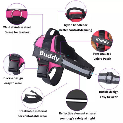 PupFit Pro™ - No Pull Custom Reflective Dog Harness