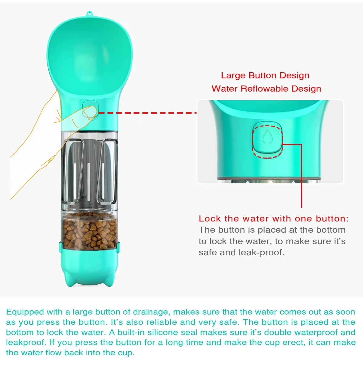 PawHydrate™ 4-in-1 Portable Pet Water Bottle